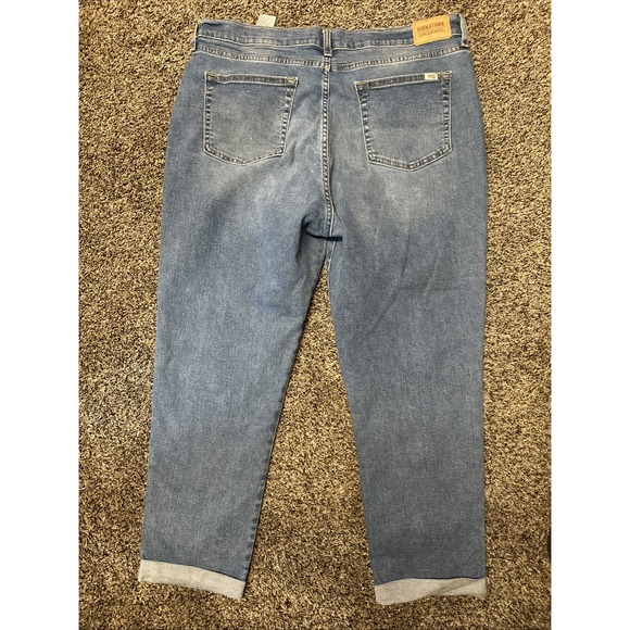 Levi's Signature Womens Size 16 Heritage‎ Boyfriend Jeans Cuffs Crop Faded 37x25 - Picture 5 of 10